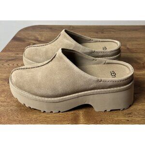 UGG Women's New Heights Clog Sand Suede Shoes 1152731 Size 10